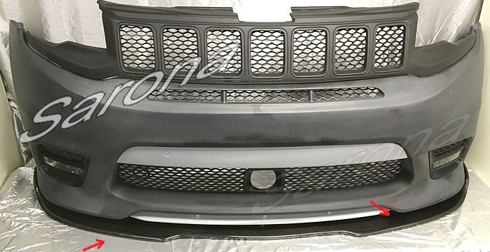 Custom Jeep Grand Cherokee  SUV/SAV/Crossover Front Lip/Splitter (2017 - 2021) - $490.00 (Part #JP-021-FA)